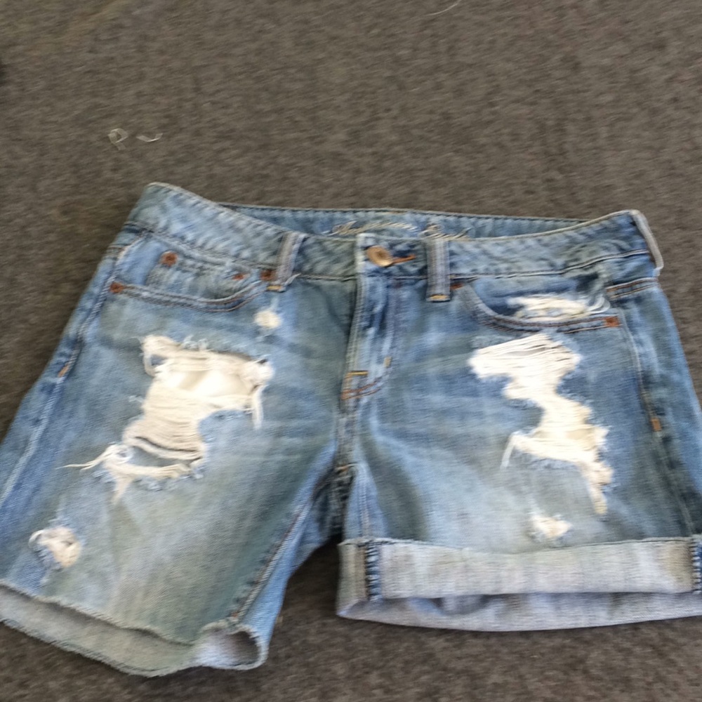 Destressed American Eagle shorts